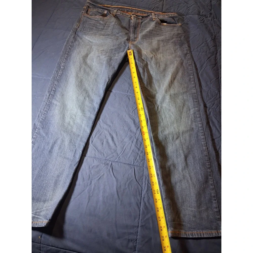 Levis 502 Taper Mens Blue‎ Denim Jeans 40x32 Medium Wash Regular Fit 5163